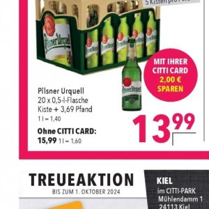 Pilsner bei Citti Markt