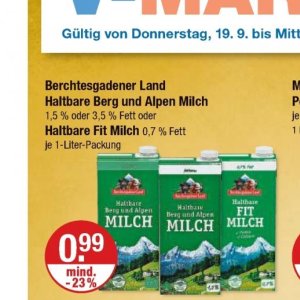 Milch bei V-Markt