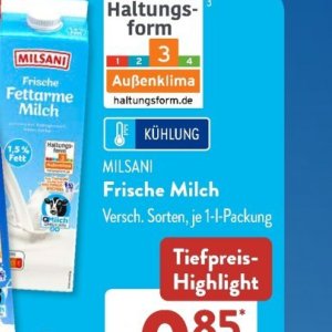 Milch bei Aldi SÜD