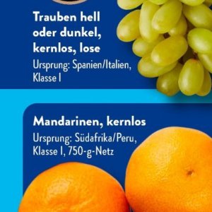 Mandarinen bei Aldi SÜD