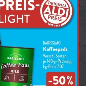 Kaffeepads bei Aldi SÜD