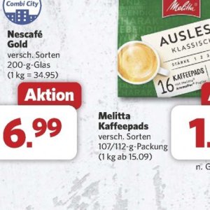 Kaffeepads bei Combi