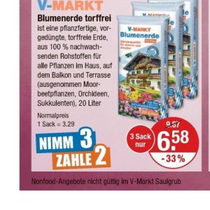 Sack bei V-Markt