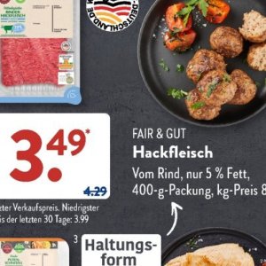 Hackfleisch bei Aldi SÜD