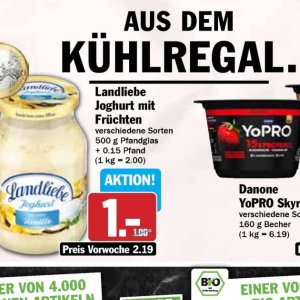 Joghurt danone  bei Hit