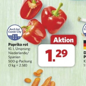 Paprika bei Combi