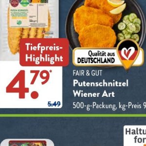 Putenschnitzel bei Aldi SÜD