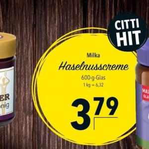 Haselnusscreme bei Citti Markt