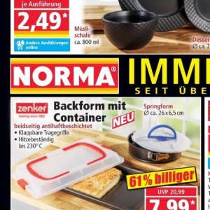 Backform bei Norma