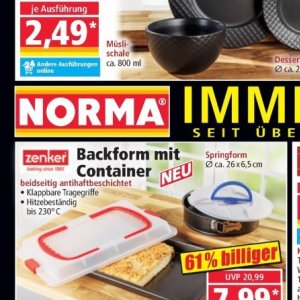 Backform bei Norma