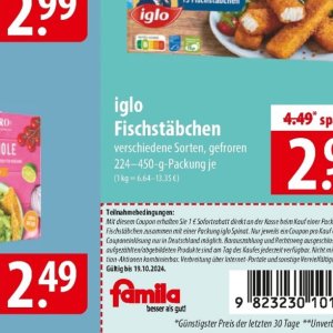 Fischstäbchen bei Famila Nord Ost