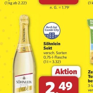 Sekt bei Combi