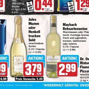 Sekt bei Hit