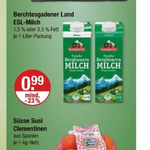 Milch bei V-Markt