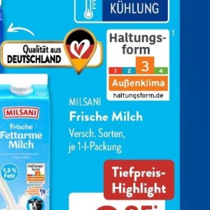 Milch bei Aldi SÜD