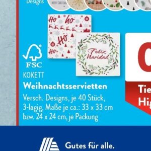 Servietten bei Aldi SÜD