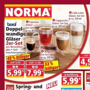 Gläser bei Norma