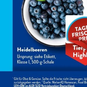 Heidelbeeren bei Aldi SÜD