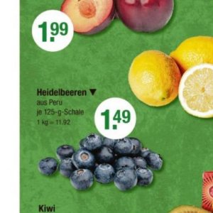 Heidelbeeren bei V-Markt