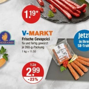 Cevapcici bei V-Markt