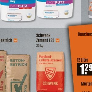 Zement bei V-Baumarkt