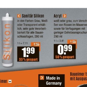 Silikon bei V-Baumarkt