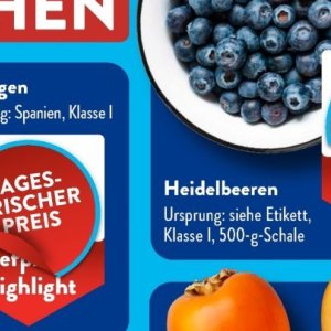 Heidelbeeren bei Aldi SÜD