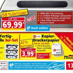 Kopierpapier bei Norma