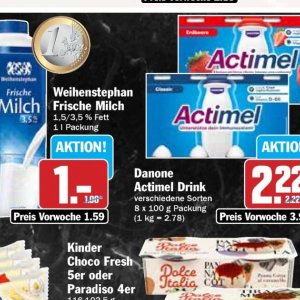 Milch danone  bei Hit