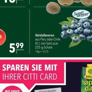 Heidelbeeren bei Citti Markt