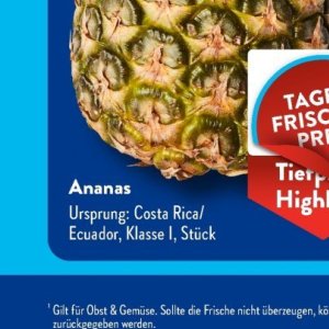 Ananas bei Aldi SÜD