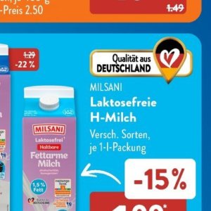 Milch bei Aldi SÜD