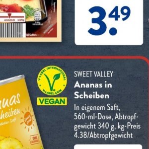 Ananas bei Aldi SÜD