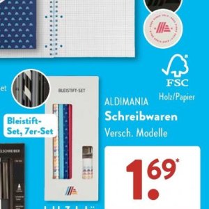 Schreibwaren bei Aldi SÜD