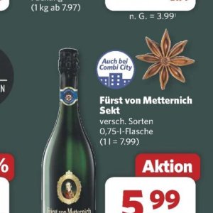 Sekt bei Combi