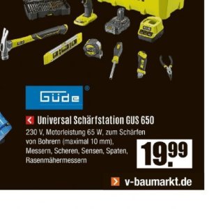 Sensen bei V-Baumarkt