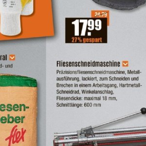 Fliesenschneidmaschine bei V-Baumarkt