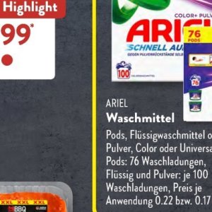 Waschmittel ariel  bei Aldi SÜD