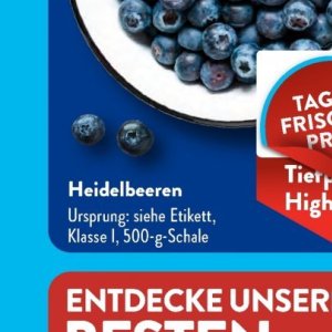 Heidelbeeren bei Aldi SÜD