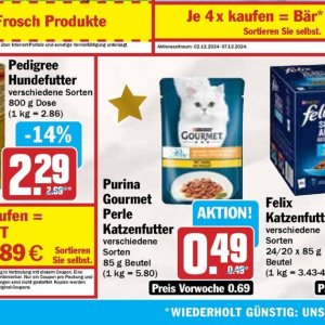 Katzenfutter purina  bei AEZ