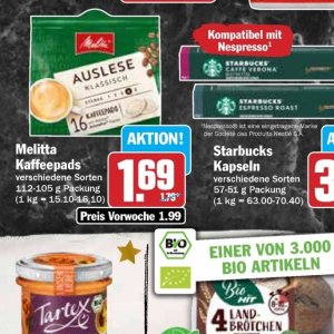 Kaffeepads bei Hit