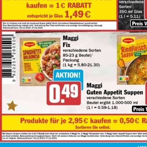 Spaghetti bei Hit