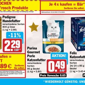 Katzenfutter purina  bei Hit