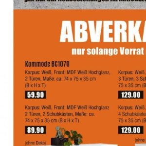 Kommode bei V-Baumarkt