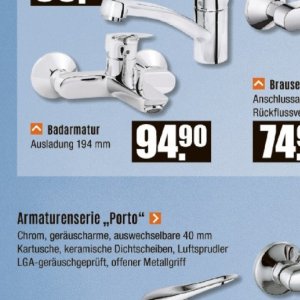 Badarmaturen bei V-Baumarkt