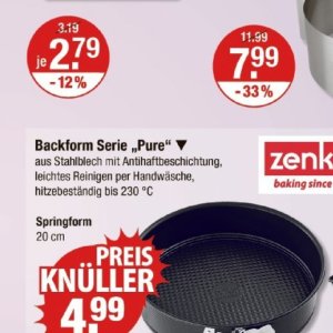 Backform bei V-Markt