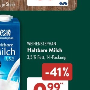 Milch bei Aldi SÜD