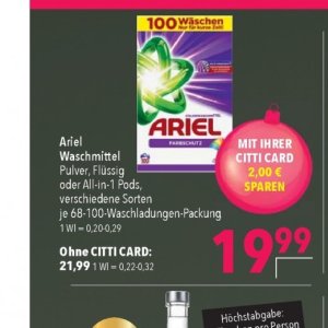 Waschmittel ariel  bei Citti Markt