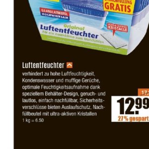 Luftentfeuchter bei V-Baumarkt