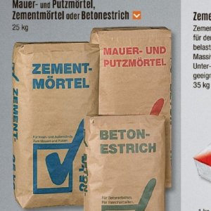 Zement bei V-Baumarkt